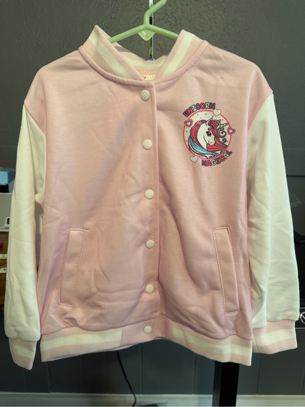 PatPat Pink White Unicorn 'Magical' Girls Jacket